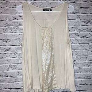 Apt 9 Beige sequin top